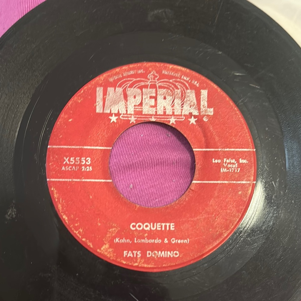Red Vinyl Record - Coquette by Fats Domino